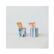 Scalloped Edge Stoneware Matchstick Holder