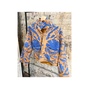 Isla Cropped Jacket  in Brown Blue by French Toast