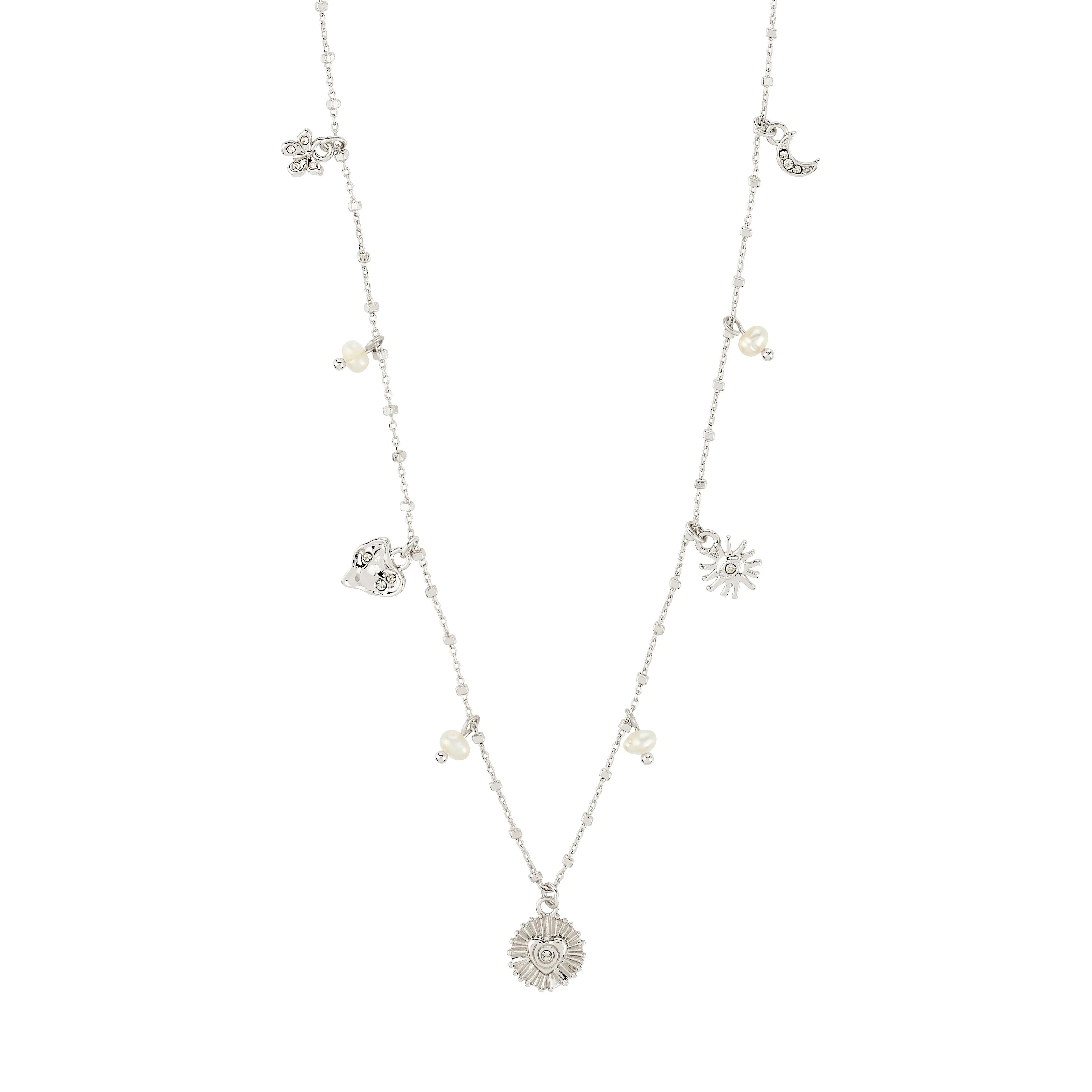Mylan Necklace in White Silver by Pilgrim