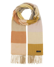Neutral Multi Stripe Cashmink Scarf by Fraas