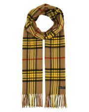 Yellow Plaid Cashmink Scarf by Fraas