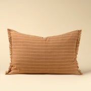 Handloom Stripe Terracotta Pillow 16x24