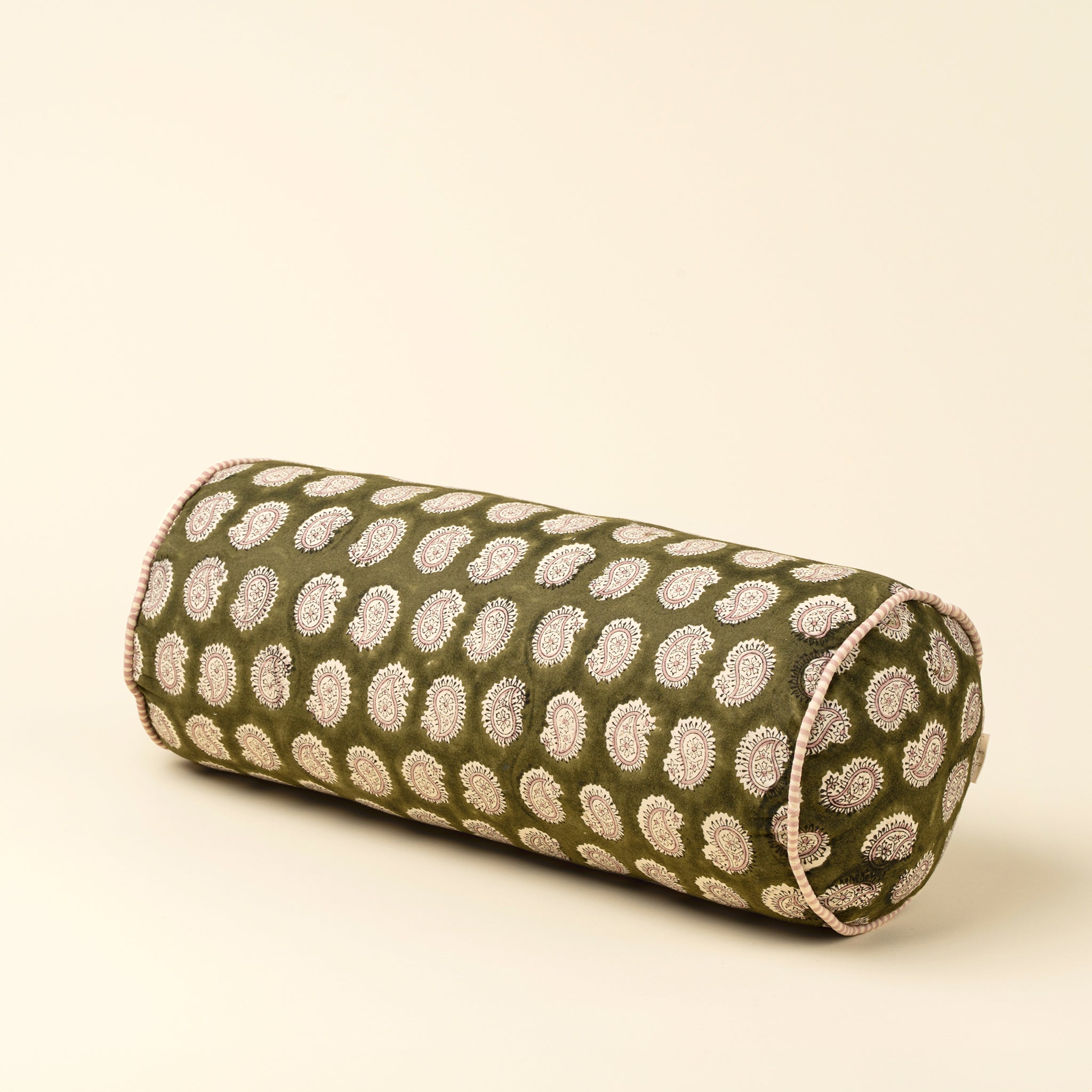 Sola Block Print Bolster Pillow