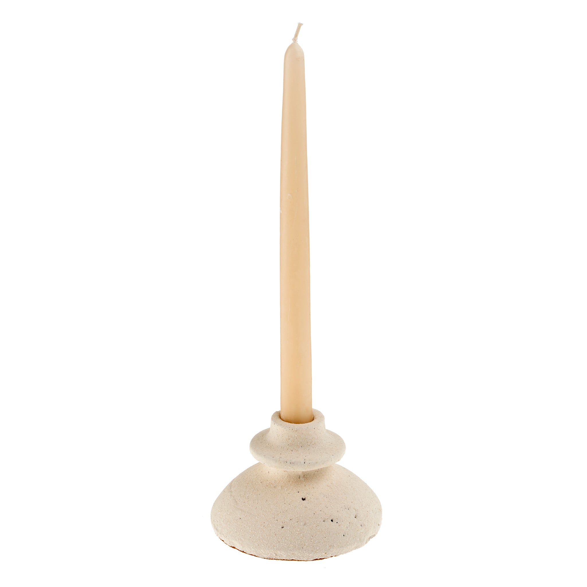 Arta White Terracotta Candle Holder Small