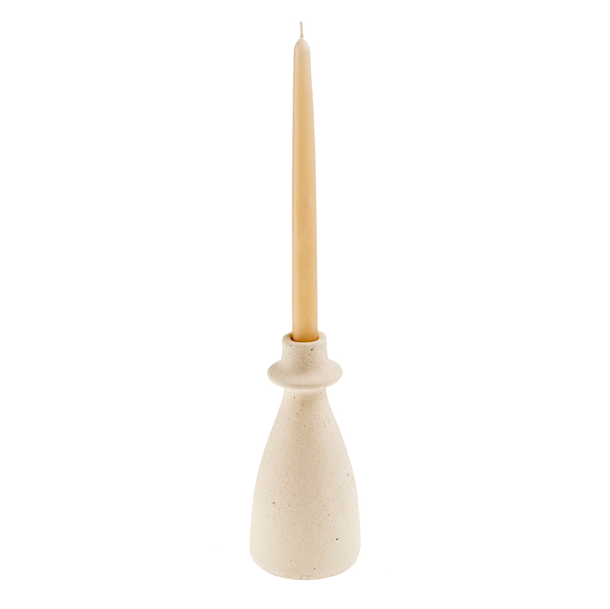 Arta White Terracotta Candle Holder Large