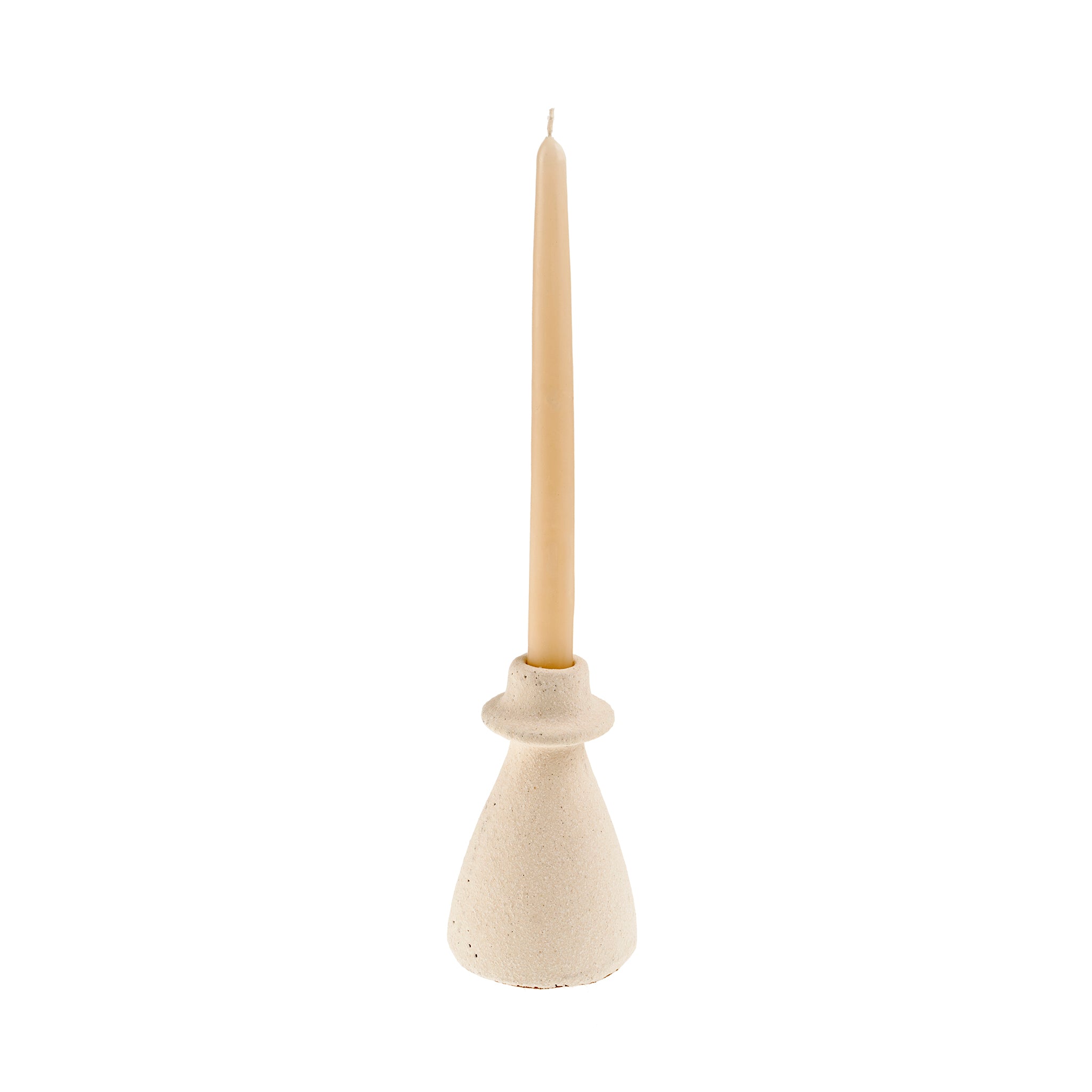 Arta White Terracotta Candle Holder Medium
