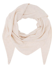 White Confetti Knit Triangle Scarf by Fraas