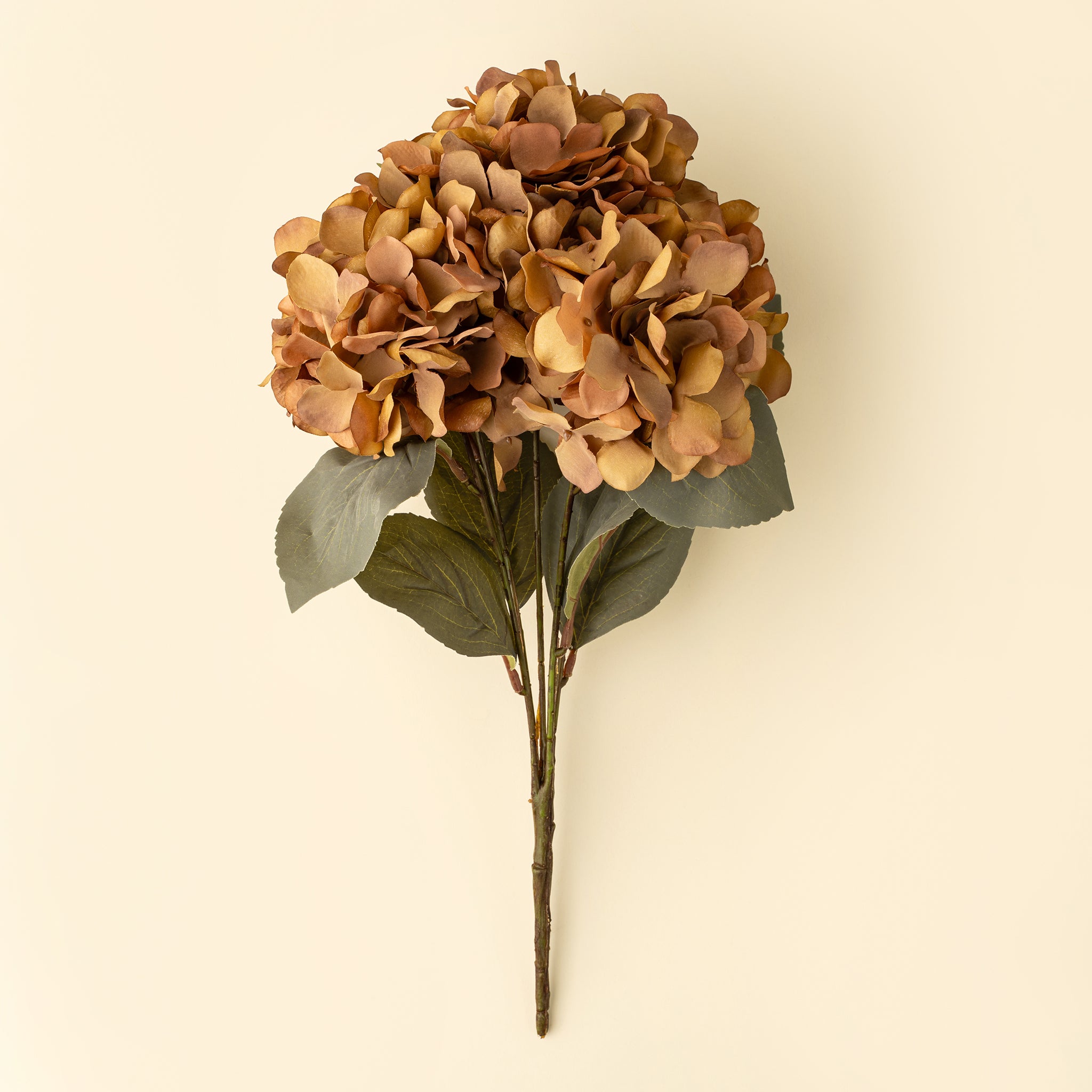 Autumn Hydrangea Spray in Burnt Orange