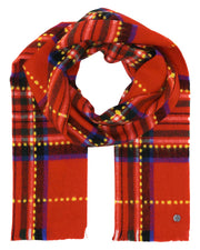 Red Sharp Tartan Blazer Scarf by Fraas