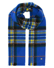 Blue Sharp Tartan Blazer Scarf by Fraas