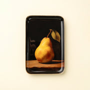 Pear Still Life Enameled Tray Small