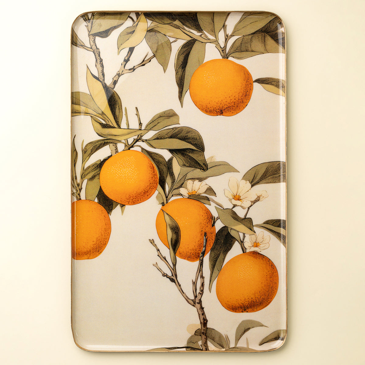 Orange Grove Enameled Tray XL