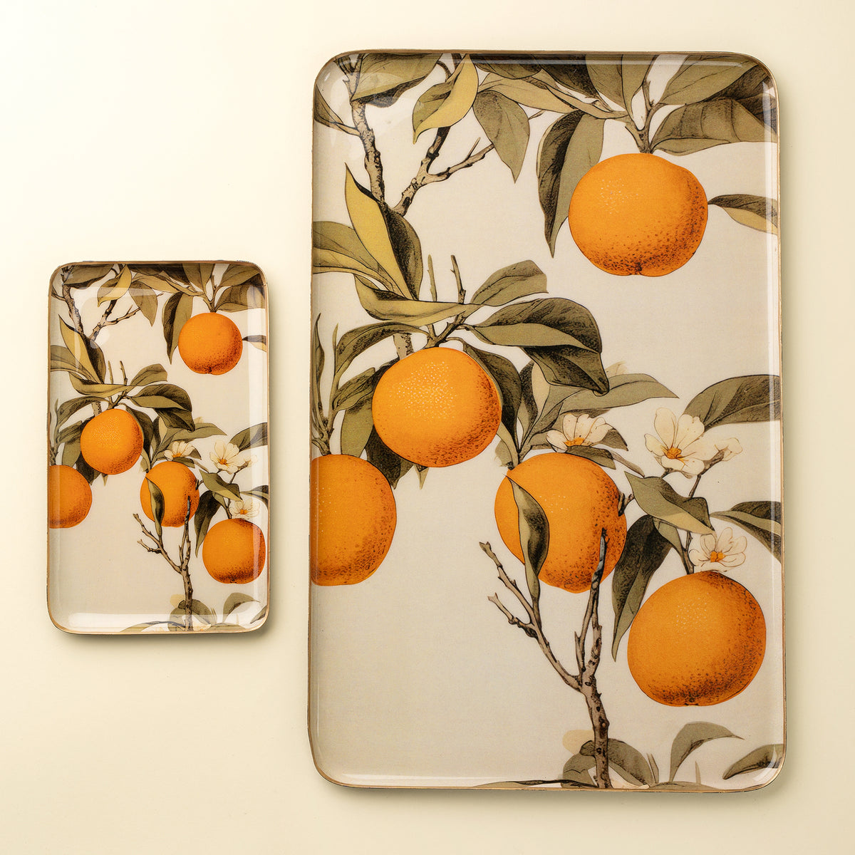 Orange Grove Enameled Tray XL