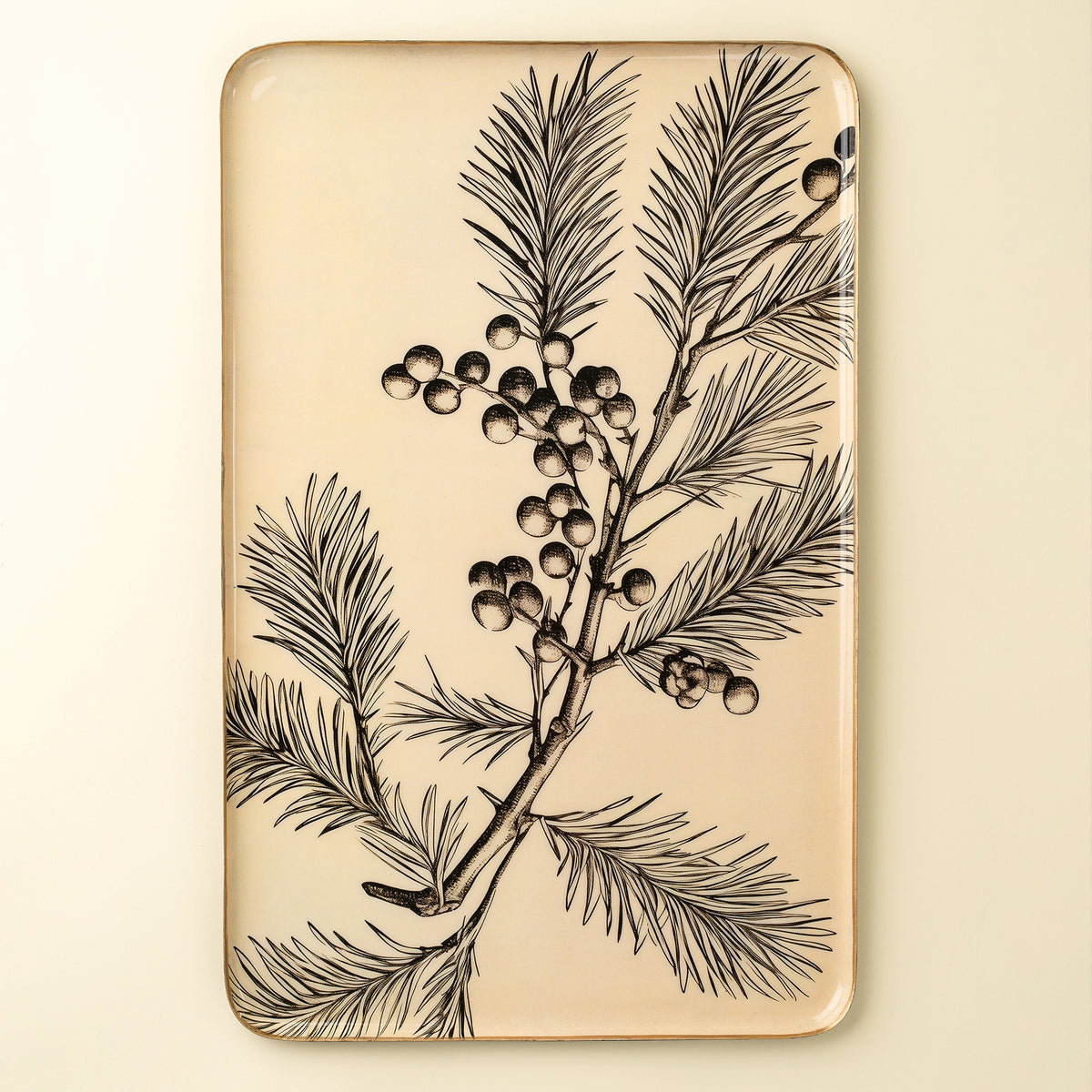 Winterberry Enameled Tray XL