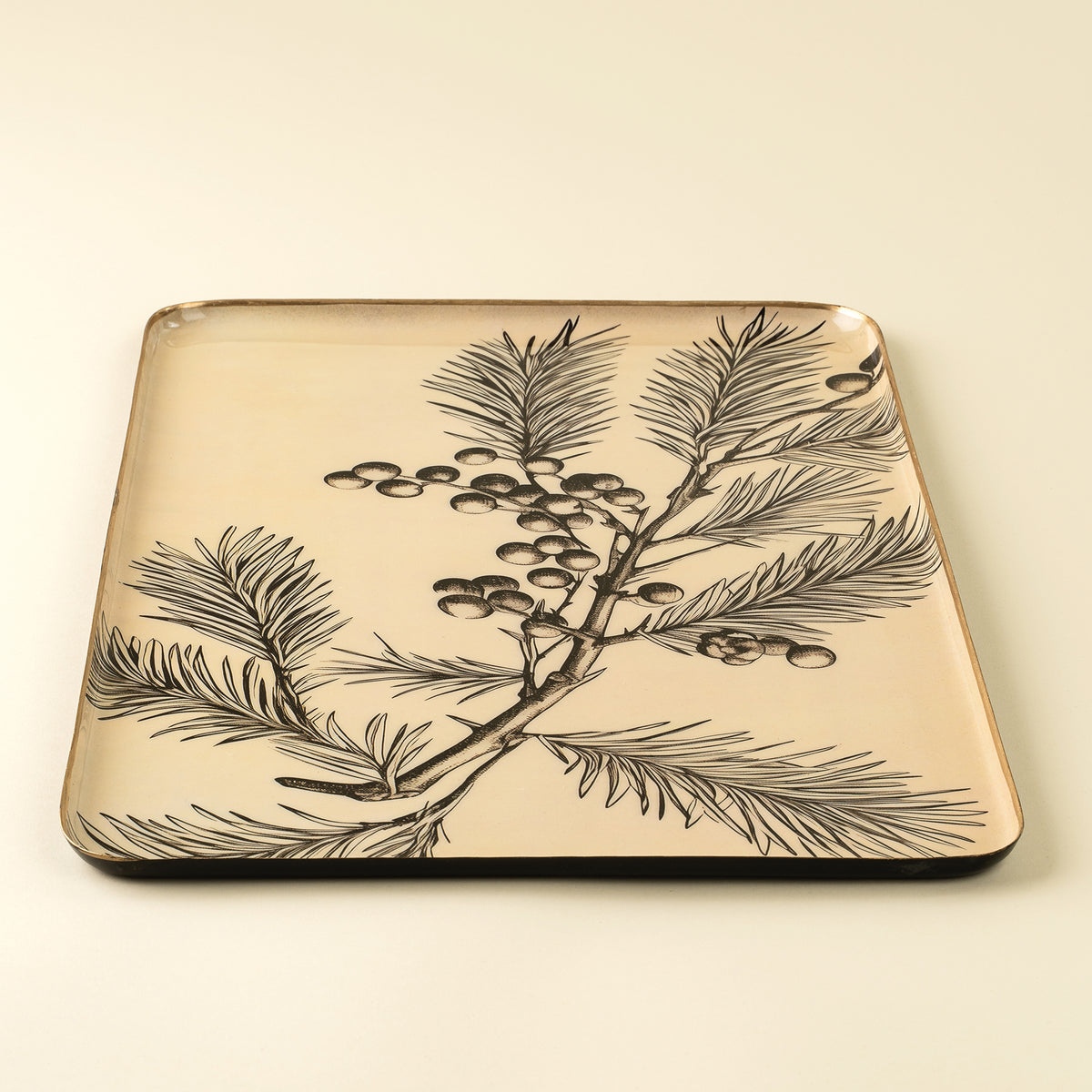 Winterberry Enameled Tray XL