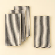 Black Ticking Napkins Set/4
