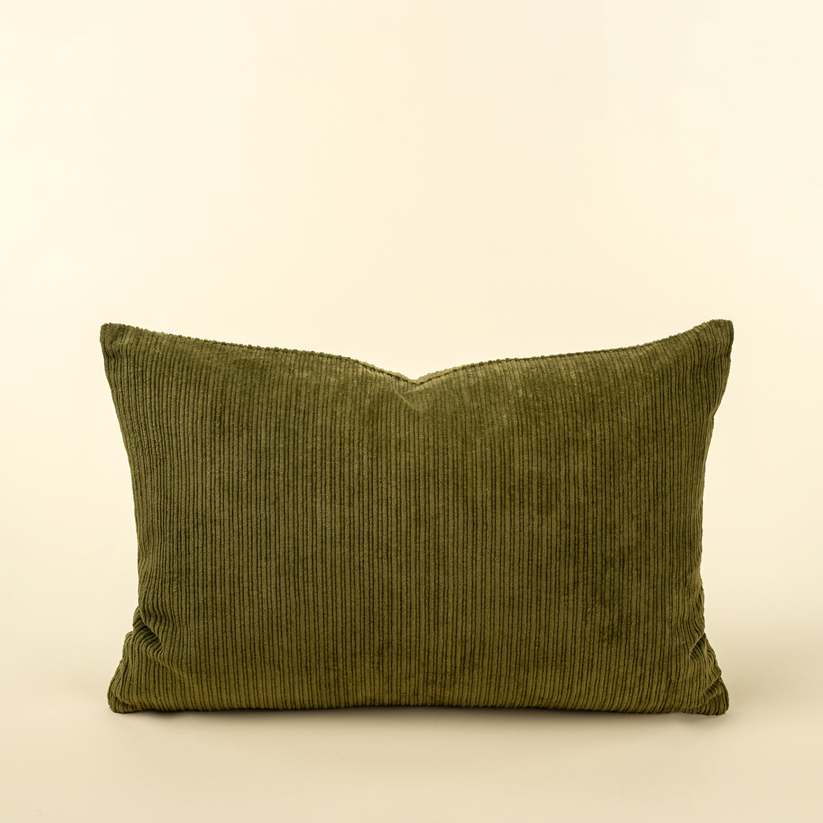 Wide Wale Corduroy Pillow in Moss 16x24