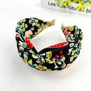 Black Boho Forest Style Wide Headband