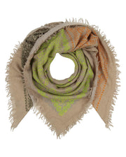 Bandana Wool Square Print Scarf by Fraas