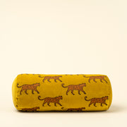 Velvet Leopard Bolster Pillow
