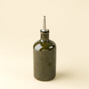 Deep Green Stoneware Vinegar Cruet