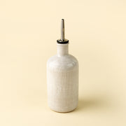 Stoneware Vinegar Cruet Rustic White
