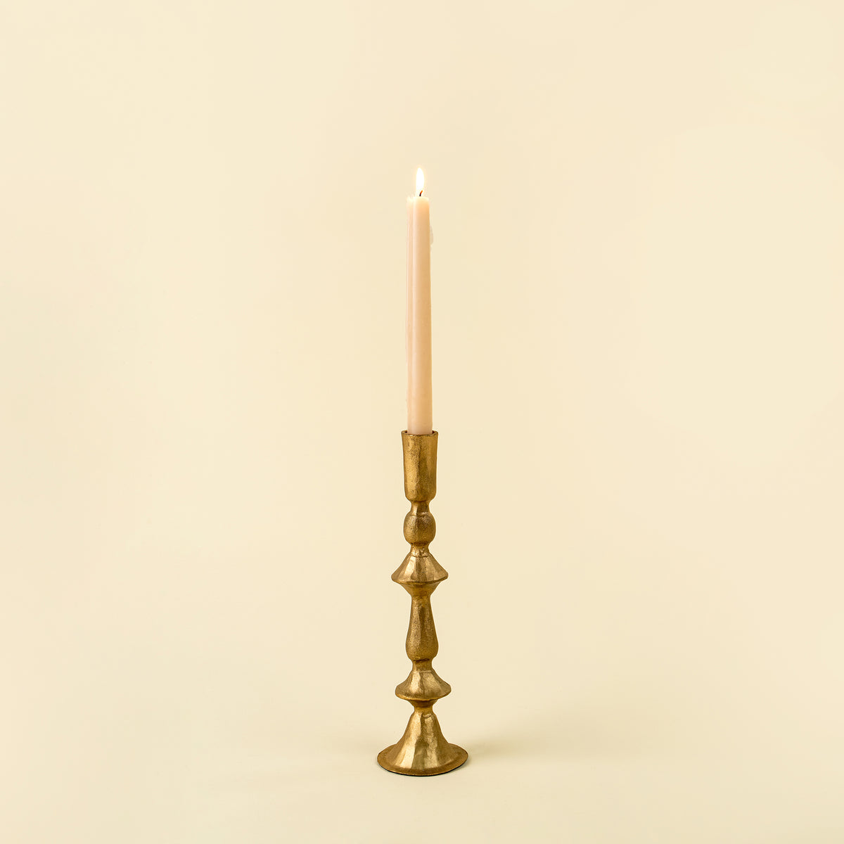 Petra Forged Candlestick Gold