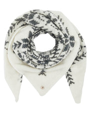 Fraas Sweater Print Wool Knit Square Scarf