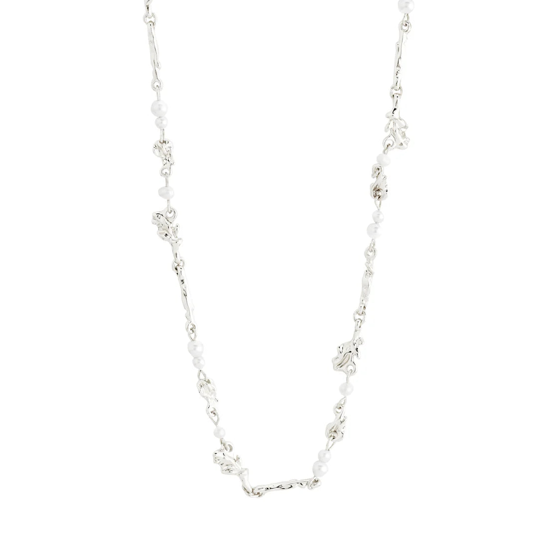 Sloane Pearl Necklace in Silver by Pilgrim