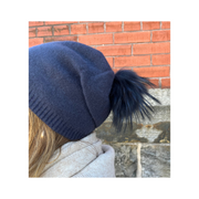 Evelyn Beanie in Navy by PNYC