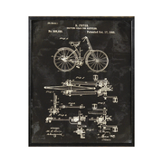 Bicycle Patent 1893 in Charcoal 17"x21"