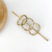 Gold Three Ring Vintage Metal Hairpin