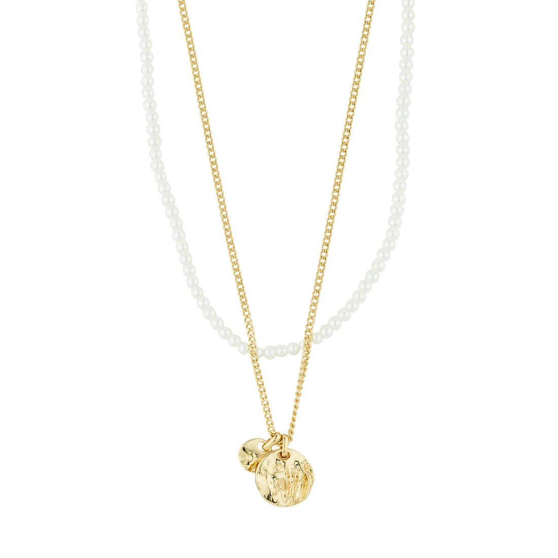 Lennon 2-in-1 Necklace Set in Gold by Pilgrim