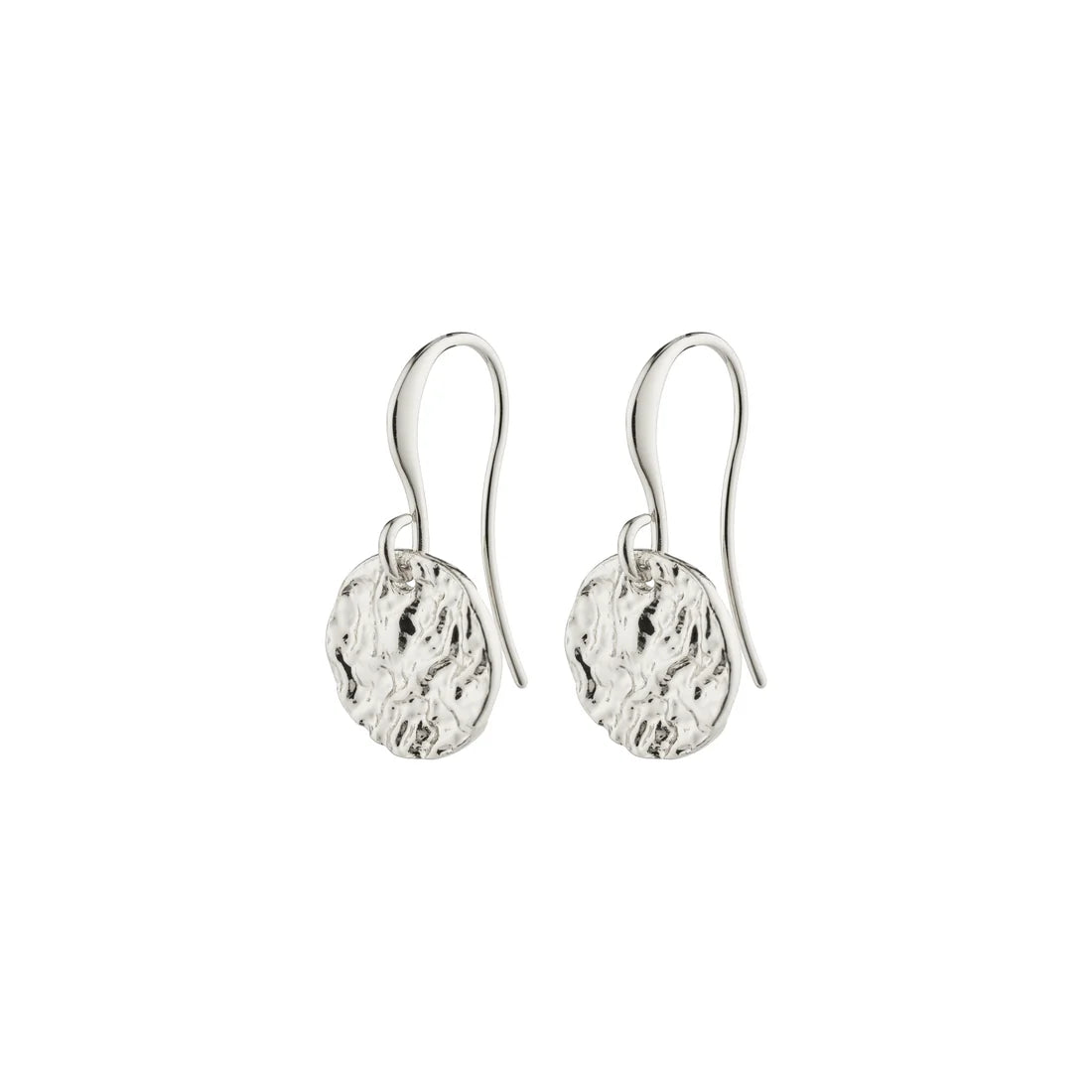Lennon Coin Earrings in Silver by Pilgrim