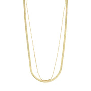 EA 2-in-1 Necklace in Gold by Pilgrim