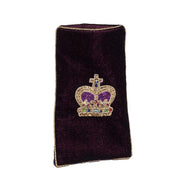 Crown Velvet Eyeglass Case in Burgundy