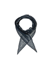 Bandana Crochet Diamond Scarf in True Navy by Fraas
