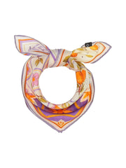Freshly Squeezed Silk Neck Scarf in Smoky Grape by Fraas
