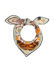 Freshly Squeezed Silk Neck Scarf in Tiger's Eye by Fraas