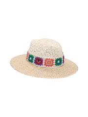 Paper Crochet Fedora With Boho Band