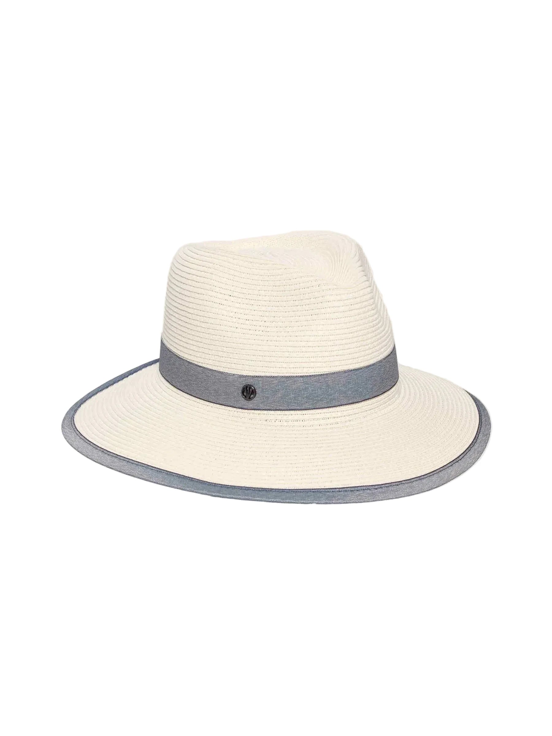 Fedora With Ribbon Band in Cream