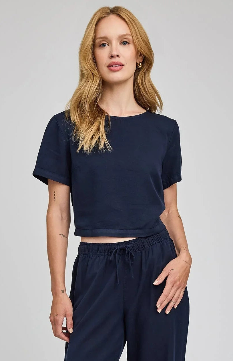 Alessandra T-Shirt in Washed Navy by Gentle Fawn