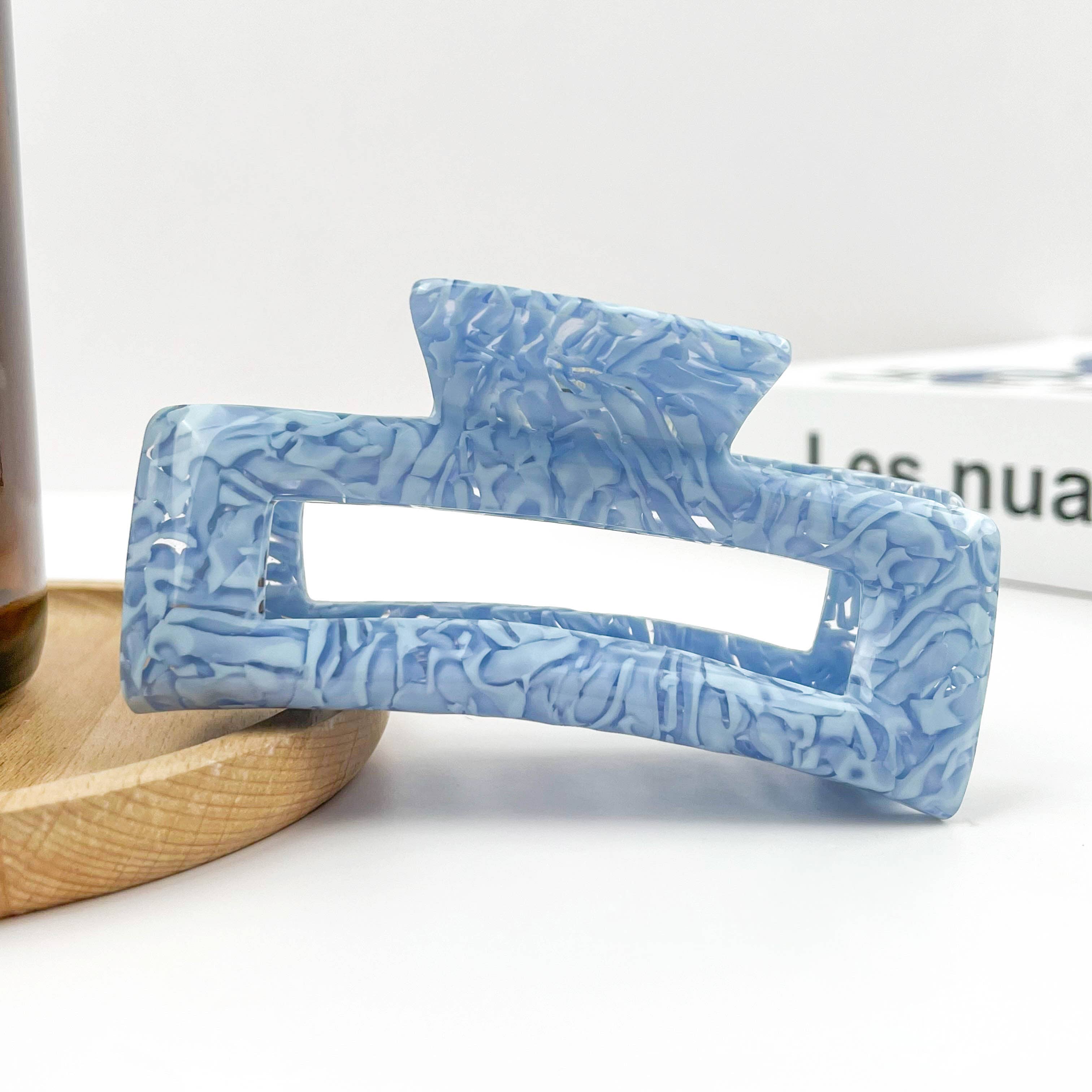 Rectangular Hair Claw in Blue