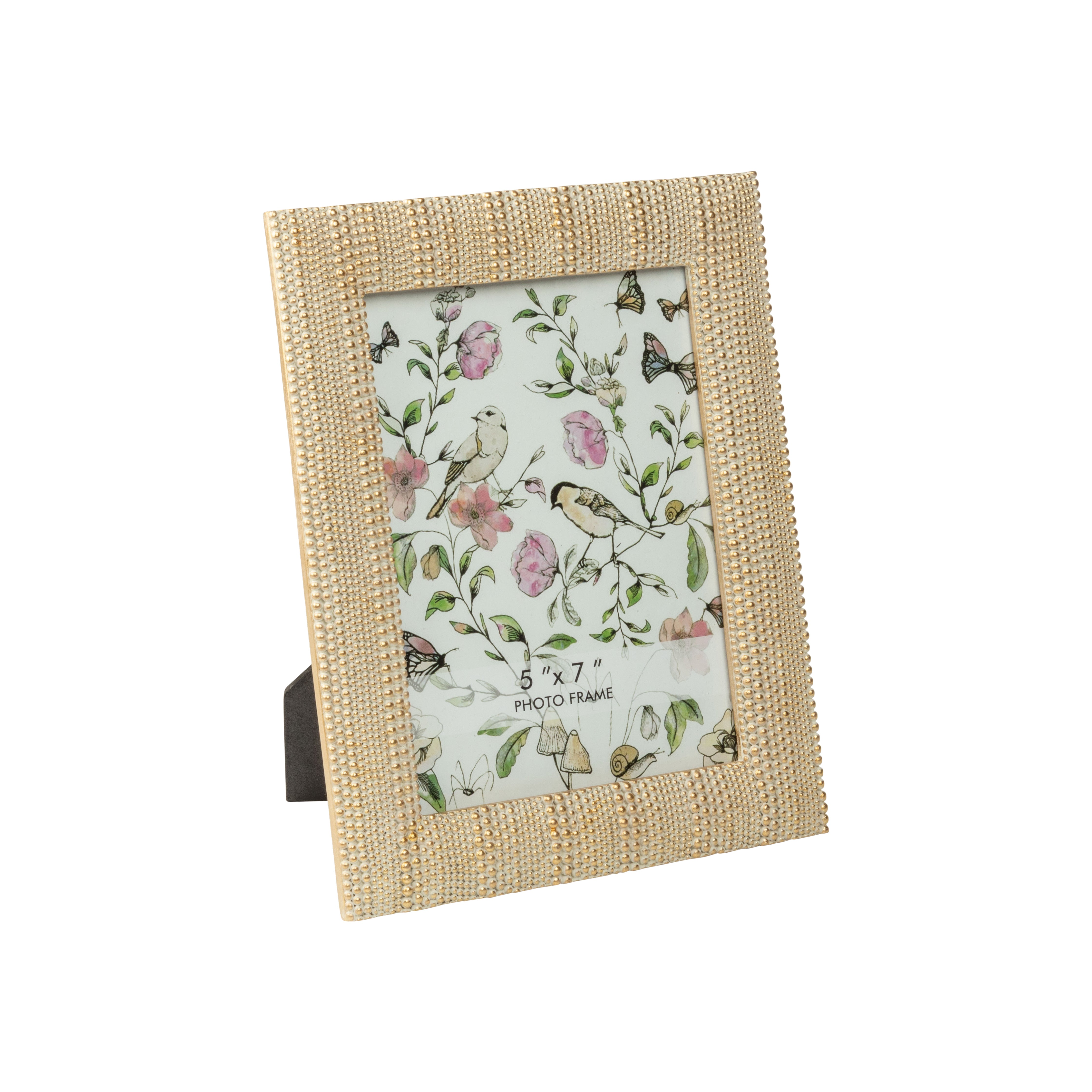 Gold Beaded Picture Frame 5" x 7"