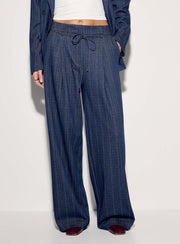 Kate Pinelle Wide Pants in Dark Blue by ICHI