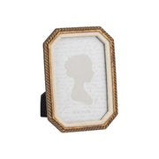 Antique White & Gold Octagonal Picture Frame 4x6