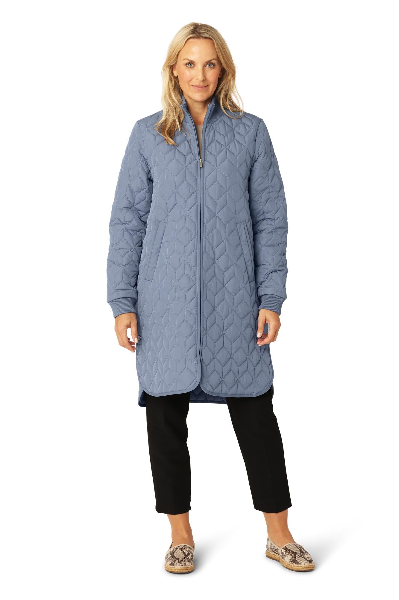 Quilt Jacket in Blue Grey by Ilse Jacobsen