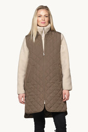 Quilted Vest in Mud by Ilse Jacobsen