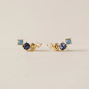 Amorette Climber Earrings in Blue by Lover's Tempo