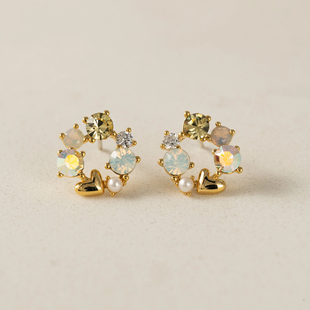 Amorette Stud Earrings in Yellow by Lover's Tempo